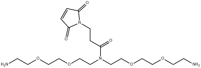 N-Mal-N-bis(PEG2-amine) TFA salt, 2128735-20-4, 结构式