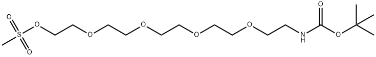 t-Boc-N-amido-PEG5-MS Struktur