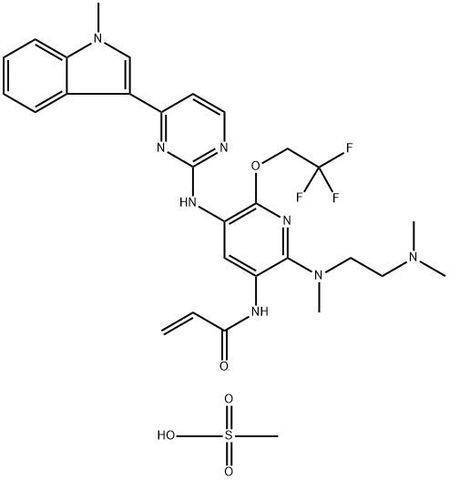 AST2818甲磺酸盐, 2130958-55-1, 结构式