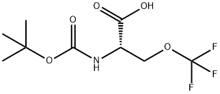 L-Serine, N-((1,1-dimethylethoxy)carbonyl)-O-(trifluoromethy 化学構造式