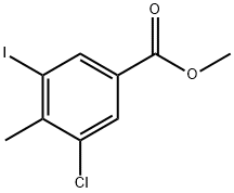 3-氯-5-碘-4-甲基苯甲酸甲酯 结构式