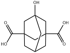 Tricyclo[3.3.1.13,7]decane-1,3-dicarboxylic acid, 5-hydroxy- Structure