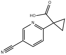 Cyclopropanecarboxylic acid, 1-(5-cyano-2-pyridinyl)- 结构式
