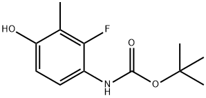 Carbamic acid, N-(2-fluoro-4-hydroxy-3-methylphenyl)-, 1,1-dimethylethyl ester,2135339-54-5,结构式