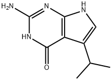 4H-Pyrrolo[2,3-d]pyrimidin-4-one, 2-amino-3,7-dihydro-5-(1-methylethyl)- Struktur