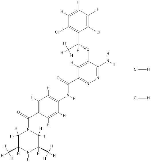 Ensartinib  dihydrochloride Struktur