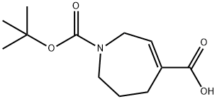 1-[(TERT-BUTOXY)CARBONYL]-2,5,6,7-TETRAHYDRO-1H-AZEPINE-4-CARBOXYLIC ACID 结构式