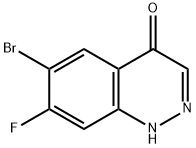 6-Bromo-7-fluoro-1H-cinnolin-4-one 结构式