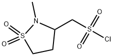 (2-methyl-1,1-dioxo-1lambda6,2-thiazolidin-3-yl)methanesulfonyl chloride,2137982-07-9,结构式