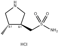 rac-[(3R,4R)-4-methylpyrrolidin-3-yl]methanesulfonamide hydrochloride, trans 结构式