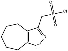 4H,5H,6H,7H,8H-cyclohepta[d][1,2]oxazol-3-ylmethanesulfonyl chloride Structure