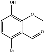 Benzaldehyde, 6-bromo-3-hydroxy-2-methoxy- 化学構造式