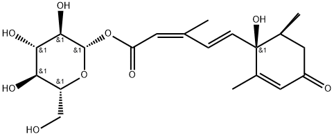 Abscisic acid β-D-glucopyranosyl ester, 21414-42-6, 结构式