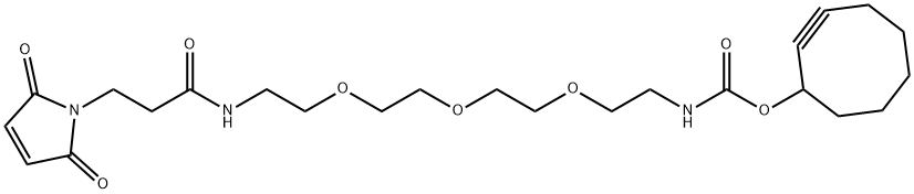 SCO-三聚乙二醇-马来酰亚胺, 2141976-35-2, 结构式