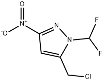 5-(chloromethyl)-1-(difluoromethyl)-3-nitro-1H-pyrazole Structure