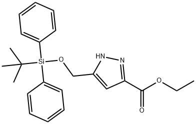ethyl 5-(((tert-butyldiphenylsilyl)oxy)methyl)-1H-pyrazole-3-carboxylate Structure
