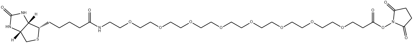 (+)-Biotin-PEG8-NHS Ester Structure