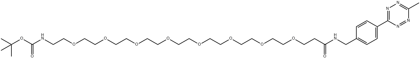 Me-Tet-PEG8-NHBoc 化学構造式