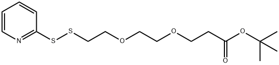 (2-pyridyldithio)-PEG2-t-butyl ester Struktur