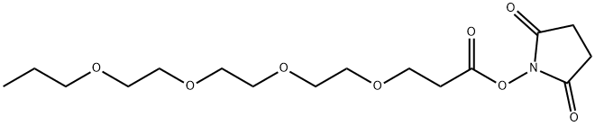 2,5-二氧代吡咯烷-1-基 4,7,10,13-四氧杂十六烷酸酯 结构式