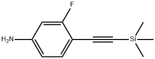 3-fluoro-4-((trimethylsilyl)ethynyl)aniline Benzenamine, 3-fluoro-4-[2-(trimethylsilyl)ethynyl]- Structure