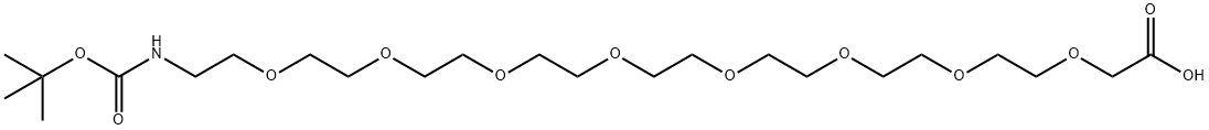 BocNH-PEG8-CH2COOH,2147743-36-8,结构式