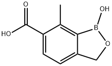 1-Hydroxy-7-methyl-1,3-dihydrobenzo[c][1,2]oxaborole-6-carboxylic acid Struktur