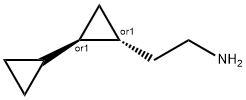 RAC-2-[(1R,2R)-2-CYCLOPROPYLCYCLOPROPYL]ETHAN-1-AMINE, TRANS,2153916-31-3,结构式
