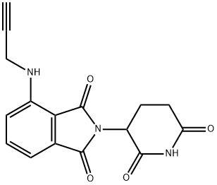 2-(2,6-二氧代哌啶-3-基)-4-(丙-2-炔-1-基氨基)异吲哚啉-1,3-二酮, 2154342-25-1, 结构式
