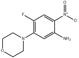 Benzenamine, 4-fluoro-5-(4-morpholinyl)-2-nitro- Structure