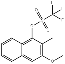 3-甲氧基-2-甲基萘-1-基三氟甲磺酸酯 结构式