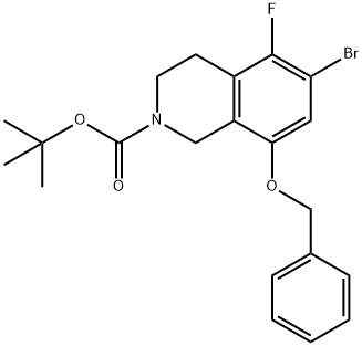 tert-butyl 8-(benzyloxy)-6-bromo-5-fluoro-1-oxo-3,4-dihydroisoquinoline-2(1H)-carboxylate|8-苄氧基-6-溴-5-氟-3,4-二氢-1H-异喹啉-2-羧酸叔丁酯
