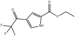 4-(2,2,2-三氟乙酰基)-1H-吡咯-2-羧酸乙酯 结构式