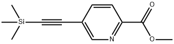 2-Pyridinecarboxylic acid, 5-[2-(trimethylsilyl)ethynyl]-, methyl ester Structure