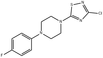 1-(3-Chloro-1,2,4-thiadiazol-5-yl)-4-(4-fluorophenyl)-piperazine,2165186-07-0,结构式