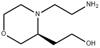 3-Morpholineethanol, 4-(2-aminoethyl)-, (3S)- Structure
