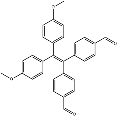 4,4'-(2,2-双(4-甲氧基苯基)乙烯-1,1-二基)二苯甲醛,2165348-28-5,结构式