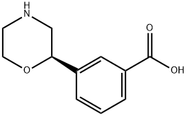 Benzoic acid, 3-(2R)-2-morpholinyl- 结构式