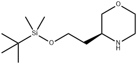 Morpholine, 3-[2-[[(1,1-dimethylethyl)dimethylsilyl]oxy]ethyl]-, (3S)- Structure