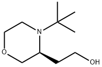 3-Morpholineethanol, 4-(1,1-dimethylethyl)-,(3S)- Structure