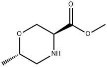 3-Morpholinecarboxylic acid, 6-methyl-, methylester, (3S,6S)- Structure