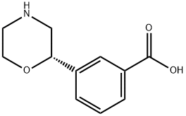 Benzoic acid, 3-(2S)-2-morpholinyl- Structure