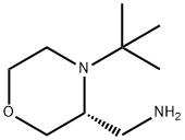 3-Morpholinemethanamine, 4-(1,1-dimethylethyl)-, (3R)- Structure