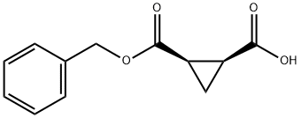 (1R,2S)-2-苄氧羰基-环丙烷-羧酸 结构式