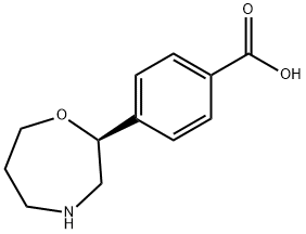 (S)-4-(1,4-oxazepan-2-yl)benzoic acid hydrochloride Structure