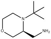 3-Morpholinemethanamine, 4-(1,1-dimethylethyl)-, (3S)- Structure