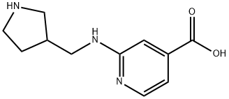 4-Pyridinecarboxylic acid, 2-[(3-pyrrolidinylmethyl)amino]- Structure