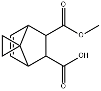 3-methoxycarbonylspiro[bicyclo[2.2.1]hept-5-ene-7,1'-cyclopropane]-2-carboxylic acid Struktur