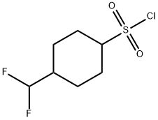 4-(difluoromethyl)cyclohexane-1-sulfonyl chloride, Mixture of diastereomers Structure