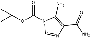 1H-Imidazole-1-carboxylic acid, 5-amino-4-(aminocarbonyl)-, 1,1-dimethylethyl ester Struktur